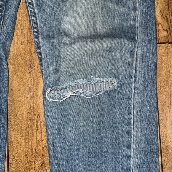 Cheap Monday Tight Skinny Fit Jeans Blue Distressed Wash 32x32 - Picture 4 of 9